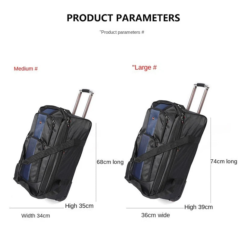 Valise à roulettes grande capacité – 28/32 pouces, imperméable & légère