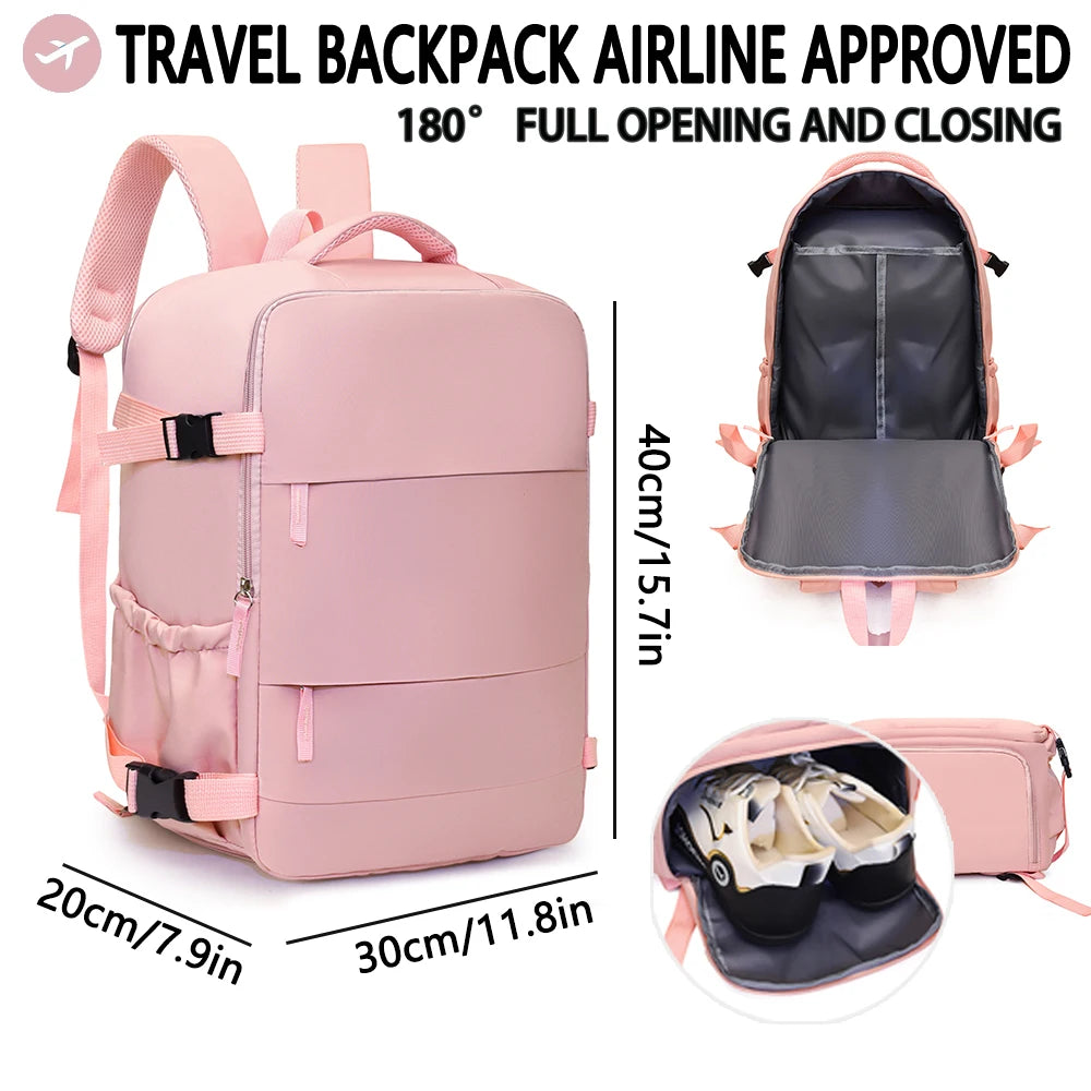 Cabin approved airplane backpack - Lightweight, integrated laptop compartment