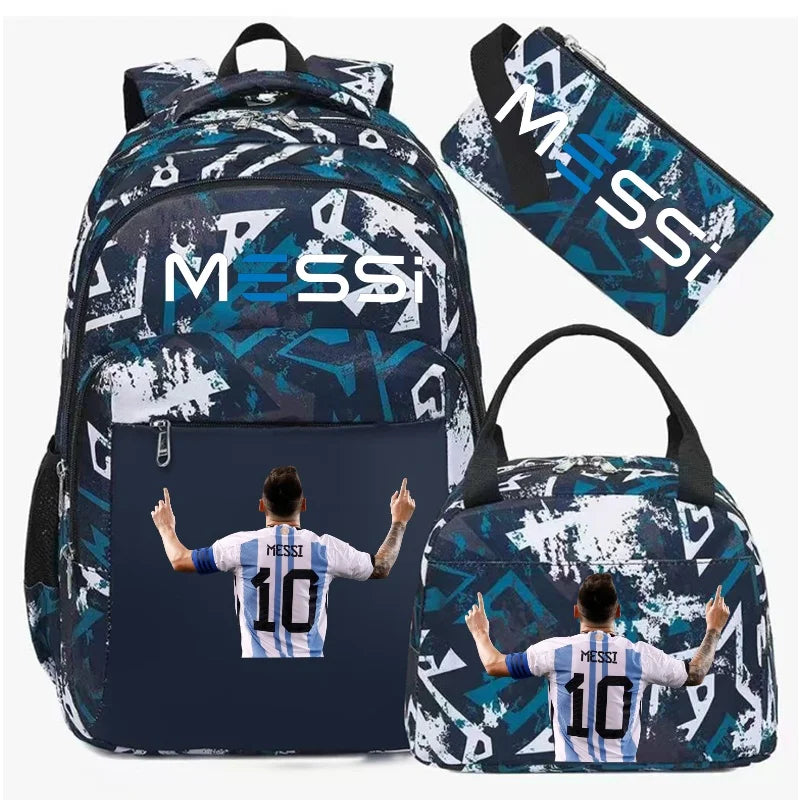 New Football Messi Backpack for Teen Boy Girl Back To School Bag Student Schoolbag Leisure Travel Sports Casual Backpacks