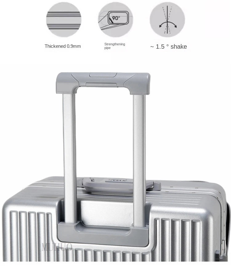 Aluminum Cabin Suitcase with USB Port – Modern Design & 360° Wheels