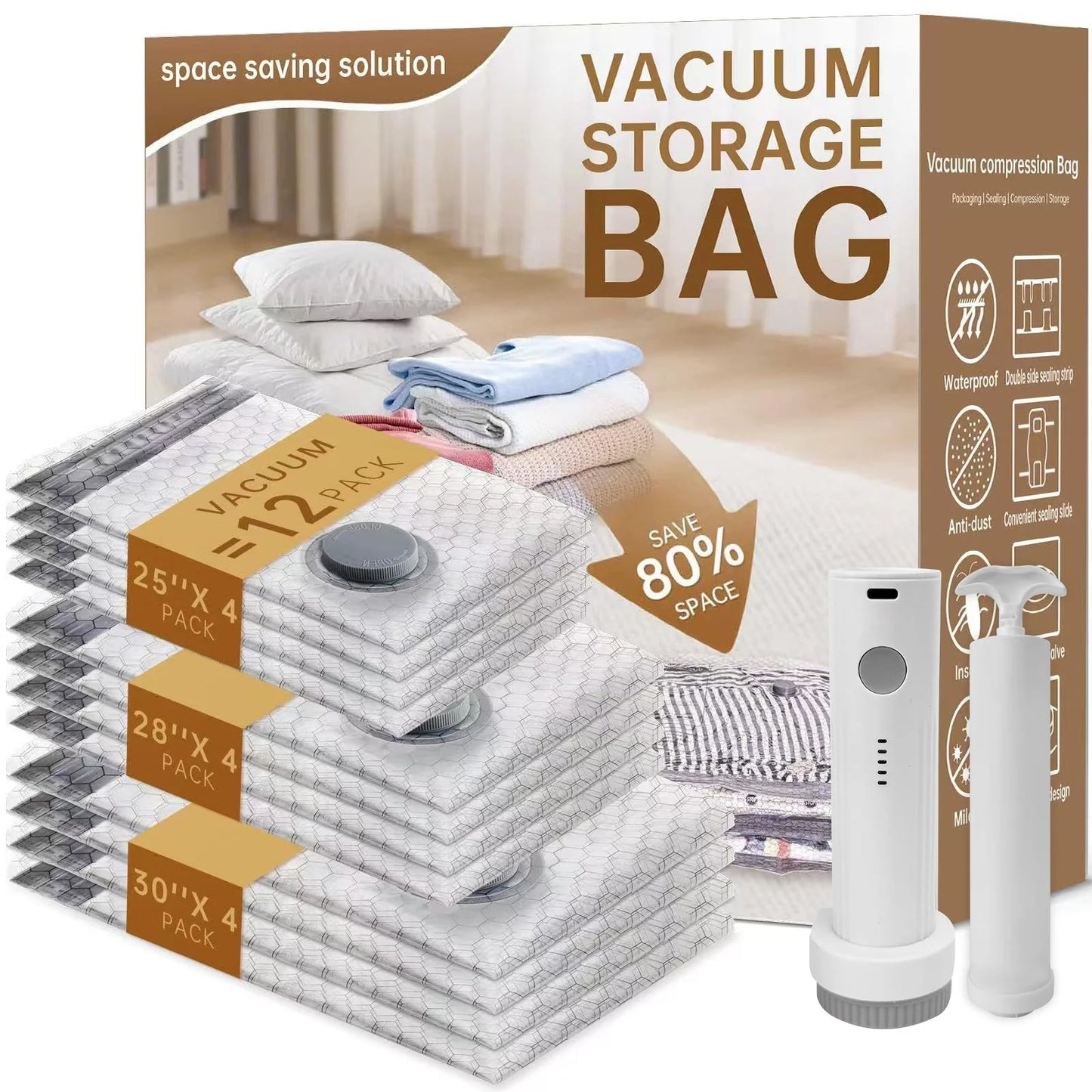 Sac de compression sous vide pour valise – Vêtements & couettes