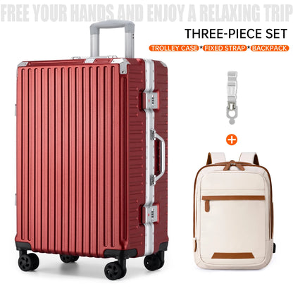 Valise trolley à cadre aluminium 20"-28" – Port USB, serrure à combinaison & roues spinner