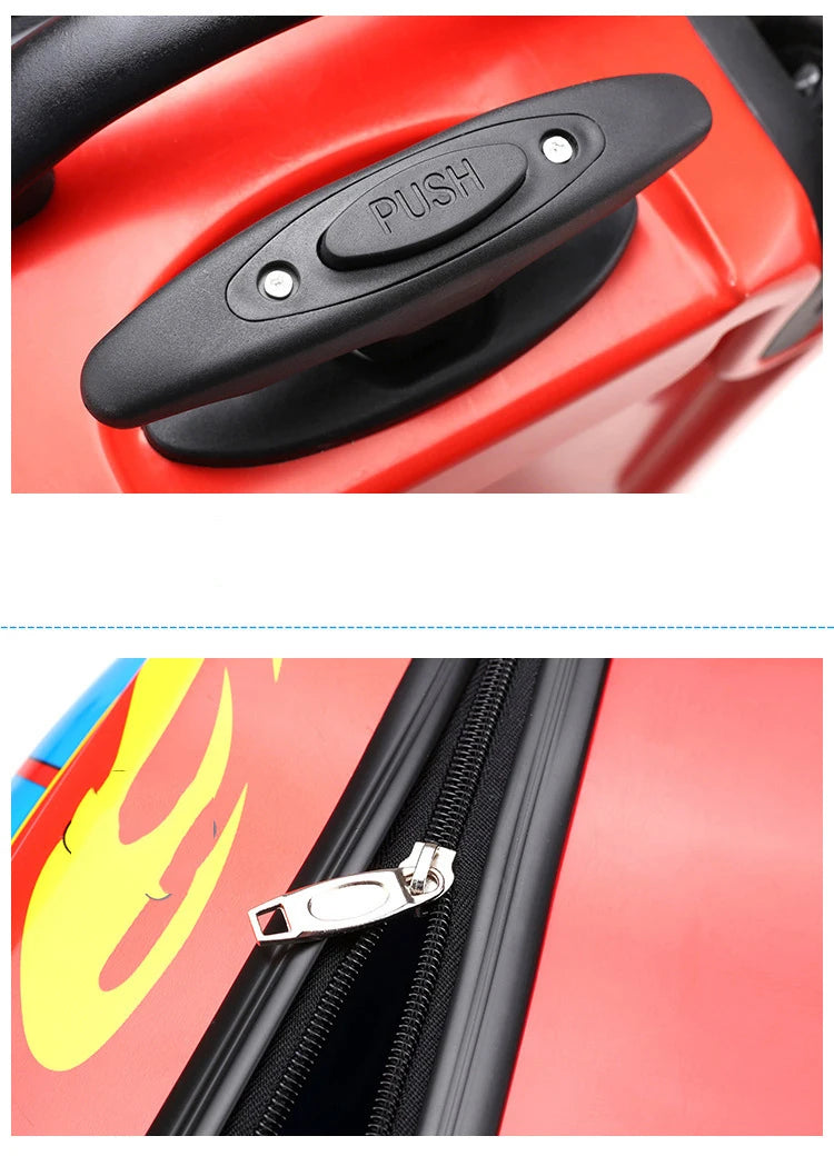 Valise enfant 3D à roulettes – Design voiture, garçon & fille