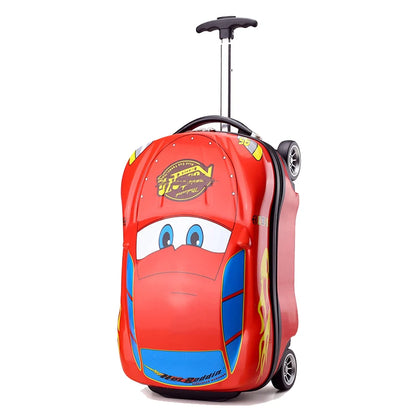 Valise enfant 3D à roulettes – Design voiture, garçon & fille