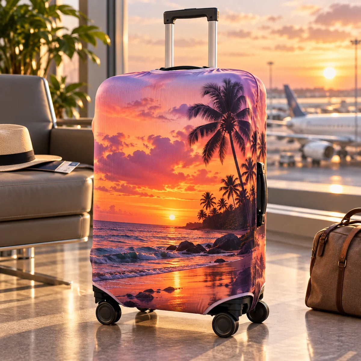 Housse de valise personnalisée avec photo – Imperméable, anti-rayures & lavable