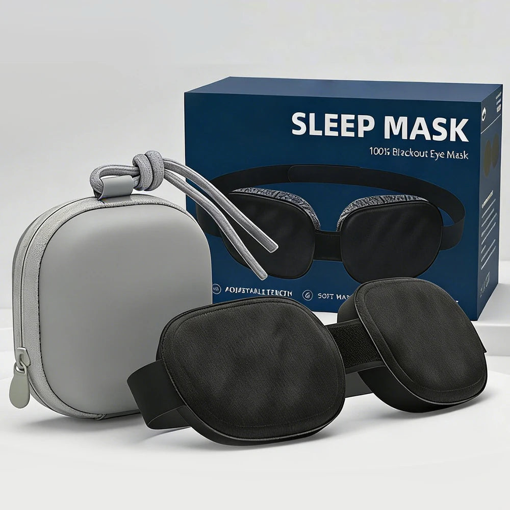 3D Eye Contour Sleep Mask – Blackout, Adjustable & Travel