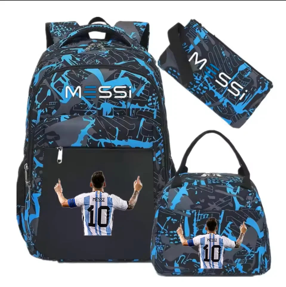 New Football Messi Backpack for Teen Boy Girl Back To School Bag Student Schoolbag Leisure Travel Sports Casual Backpacks