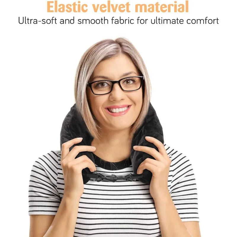 Self-Inflating Travel Neck Pillow – Portable, Airplane & Car