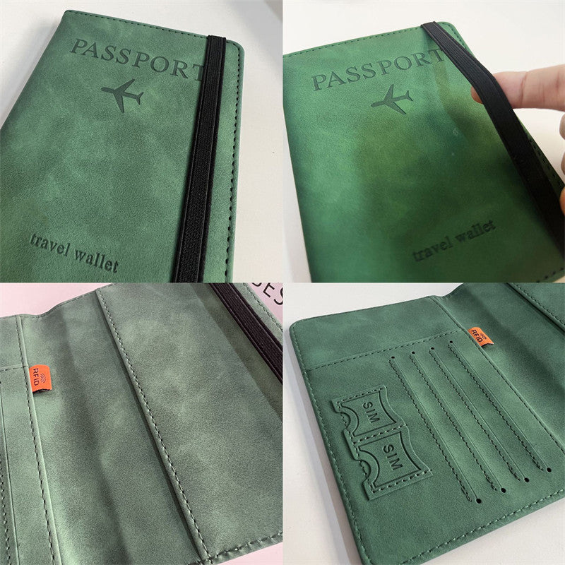 Pochette Passeport en Cuir Anti-RFID – Porte-cartes & Portefeuille Voyage