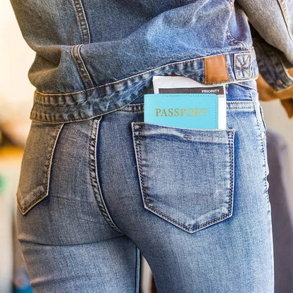 Pochette Passeport en Cuir Anti-RFID – Porte-cartes & Portefeuille Voyage