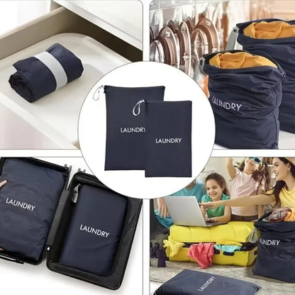 New Waterproof Travel Clothes Storage Bag Solid Color Moisture Proof Clothes Bag High-End Sensation Laundry Storage Bag Travel