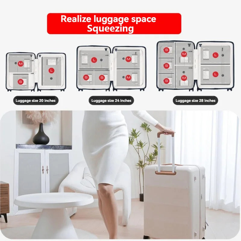 Vacuum Bags for Travel with Rechargeable Air Pump, Carry-on Size Compression Packing Bags for Luggage and Suitcase, Space Saver