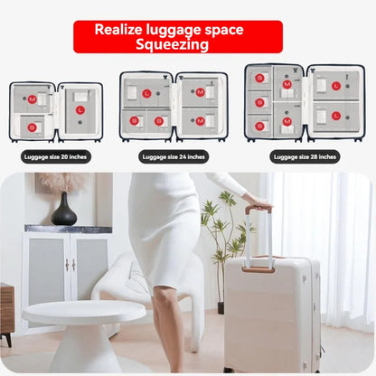 Vacuum Bags for Travel with Rechargeable Air Pump, Carry-on Size Compression Packing Bags for Luggage and Suitcase, Space Saver