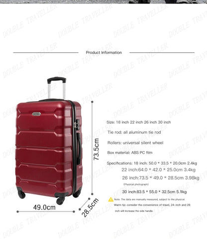 Set de 4 Valises Rigides Spinner – 18/22/26/30 pouces