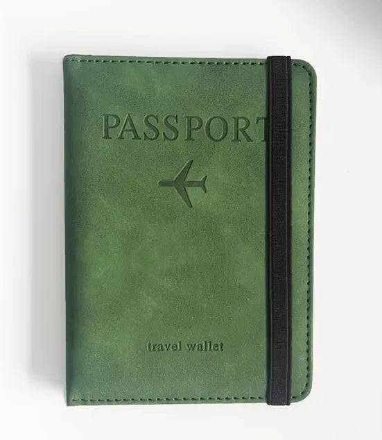 Pochette Passeport en Cuir Anti-RFID – Porte-cartes & Portefeuille Voyage