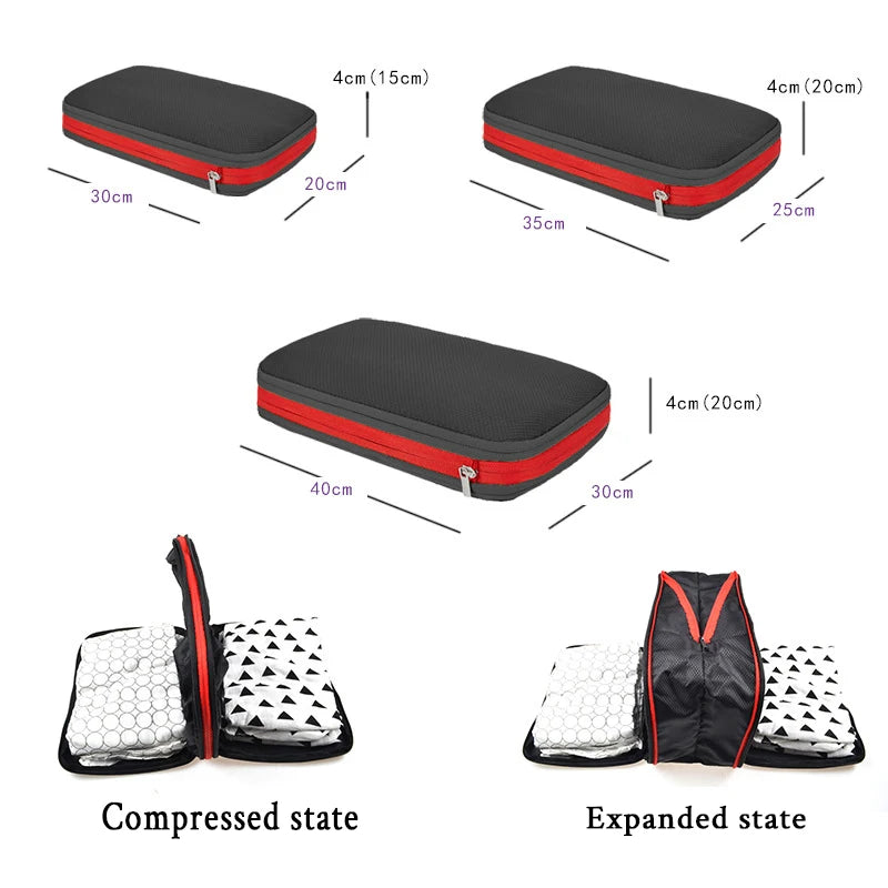 Cubes de rangement valise imperméables – Double compartiment propre/sale