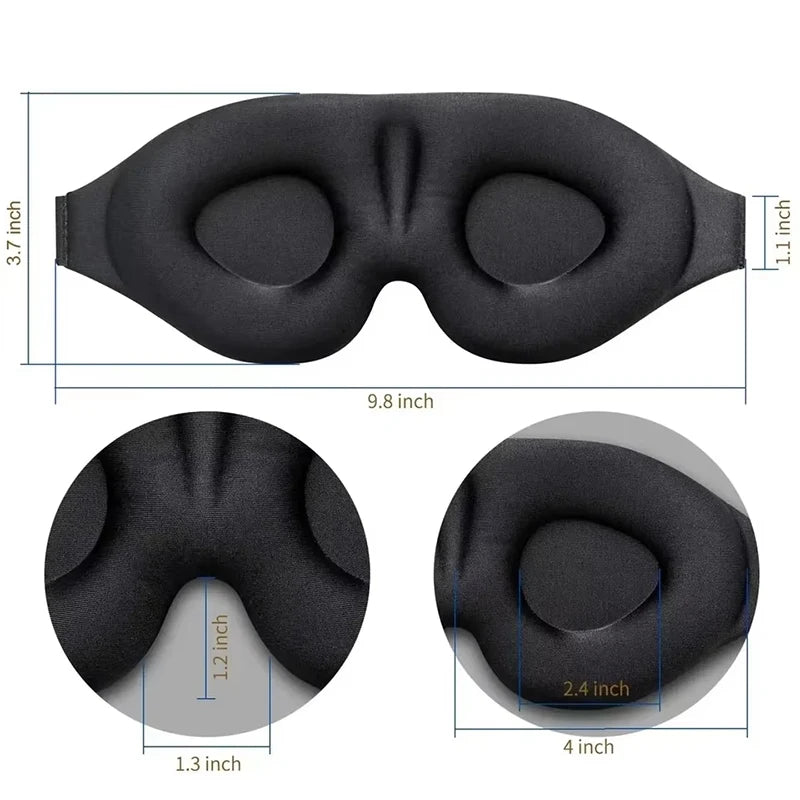 Masque de Sommeil 3D – Ultra-doux, Respirant & Zéro Pression